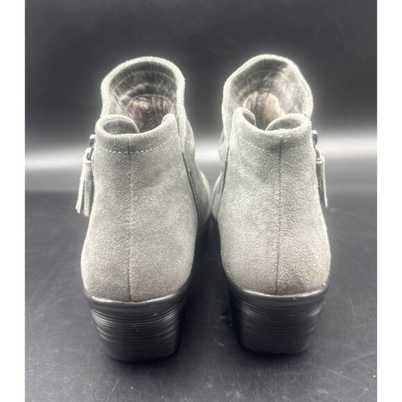 Skechers Women’s Gray Suede Parallel Triple Threat Bootie Boots Wedge Sz 9.5 - Picture 3 of 14
